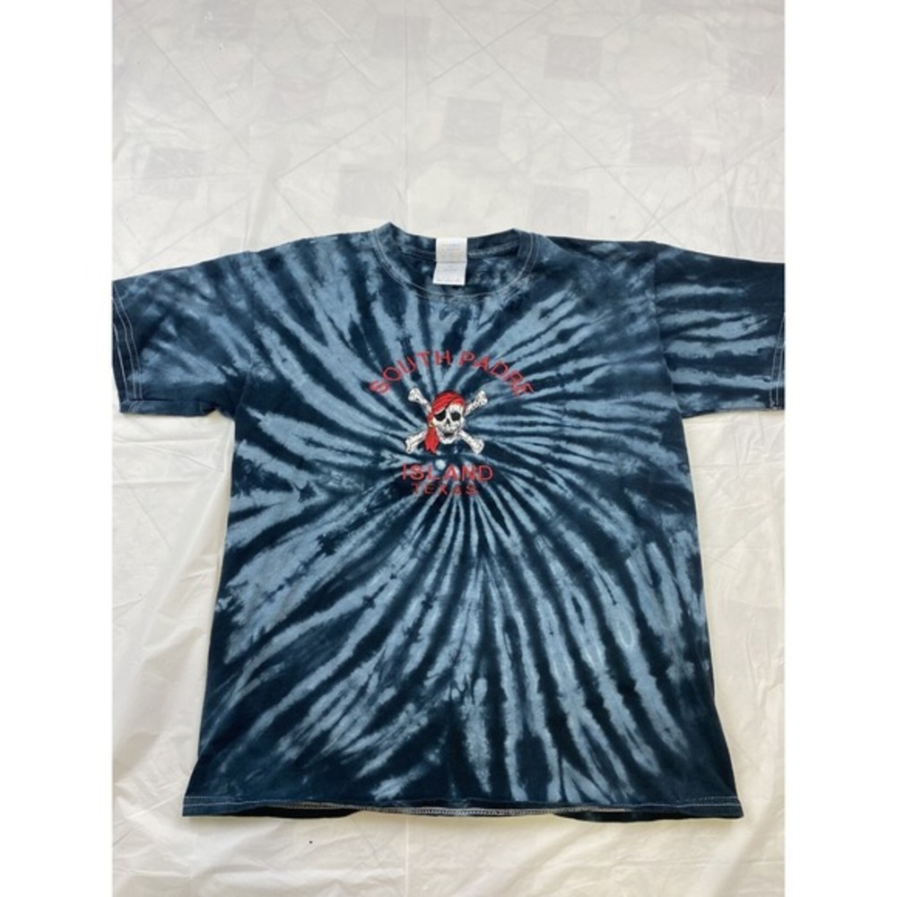 South Padre Island Texas T-Shirt Youth Size Large Tie‎ Dyed Embroidered Logo